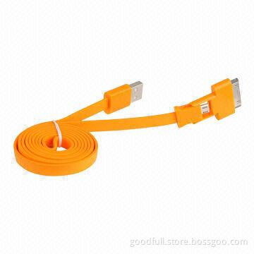 Multiple Functional Data Cable with Colorized Flat Wire, 8 Colors